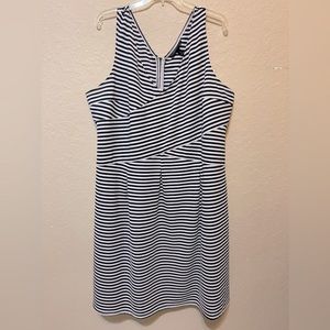 Lane Bryant Navy White Striped Work Dress 28